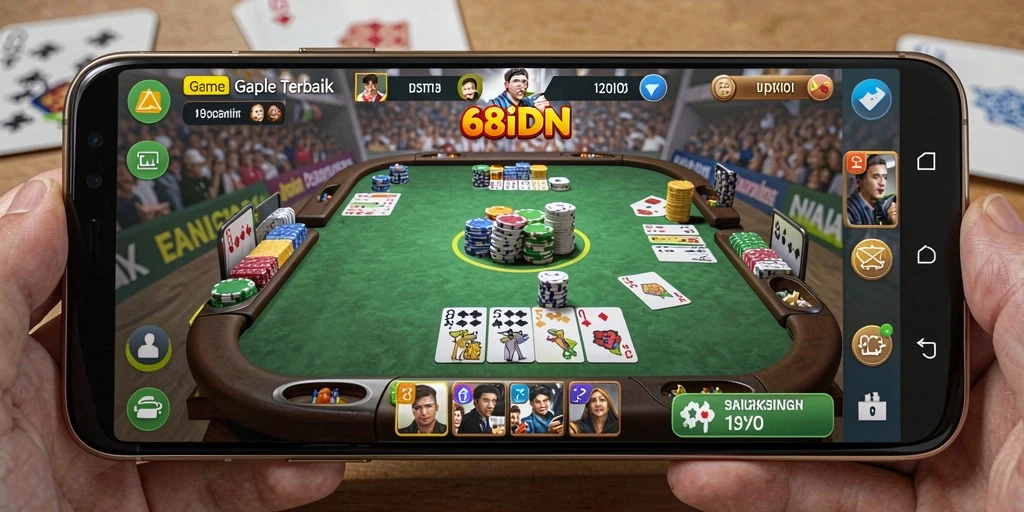 Tampilan gameplay Gaple yang seru dan interaktif di 68IDN.