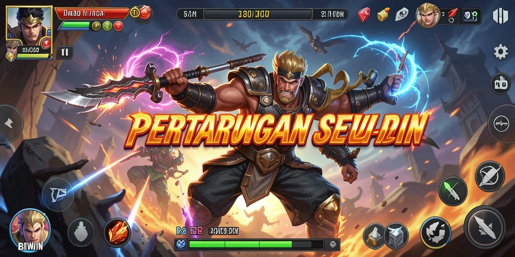 Tangkapan layar gameplay BIWIN yang intens dan seru.