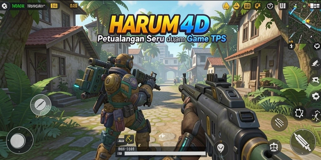 Tangkapan layar menampilkan aksi seru dalam game TPS.