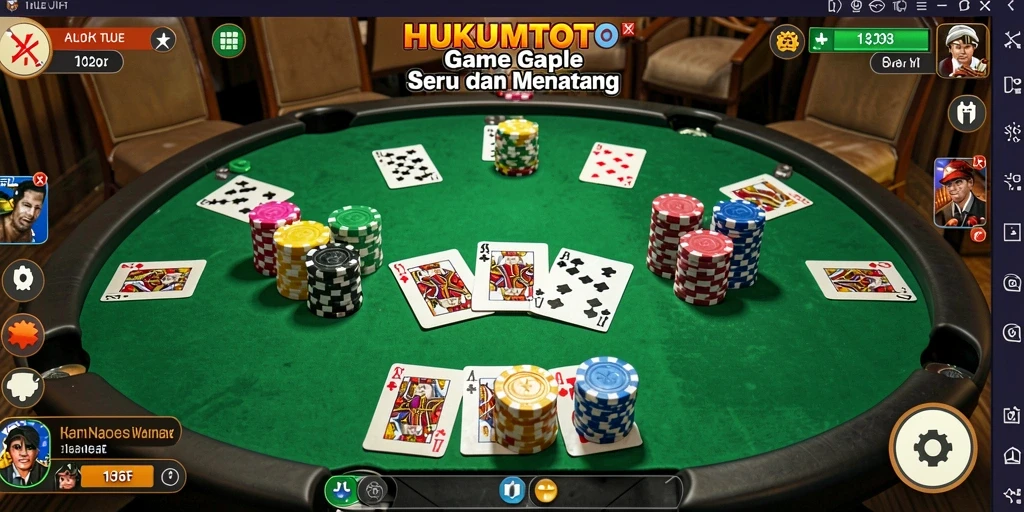 Tampilan gameplay Gaple yang seru dan interaktif di HUKUMTOTO.