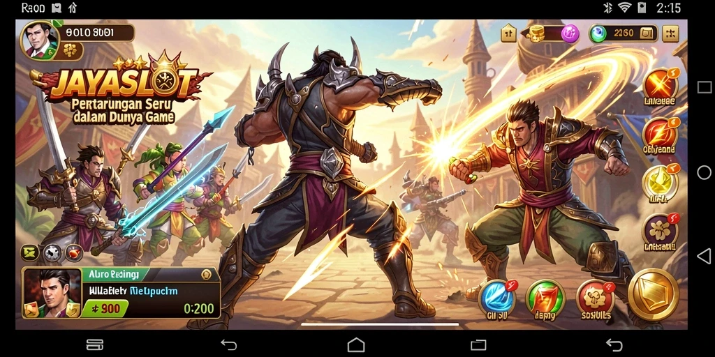 Tampilan gameplay seru di JAYASLOT dengan pertarungan yang mendebarkan.