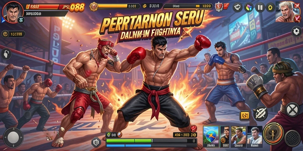 Tampilan seru dari gameplay pertarungan JPSLOT88 yang menggugah semangat.