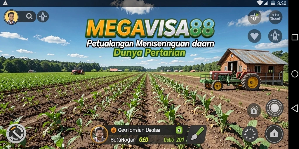 Gameplay <strong>MEGAVISA88</strong> yang menampilkan aktivitas pertanian yang seru.