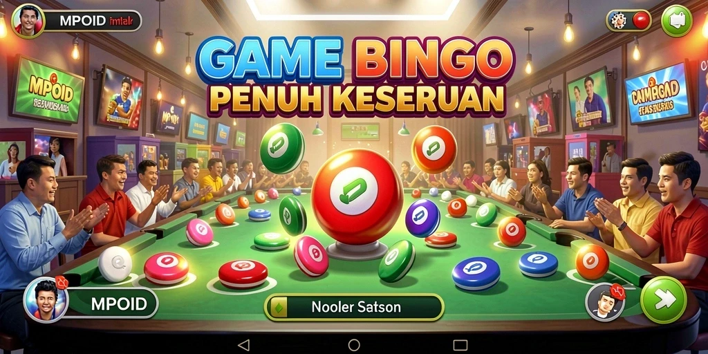 Tampilan gameplay MPOID yang seru dan interaktif untuk Bingo.