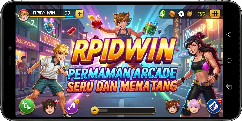 Screenshot RPIDWIN menampilkan gameplay arcade yang seru dan penuh aksi.