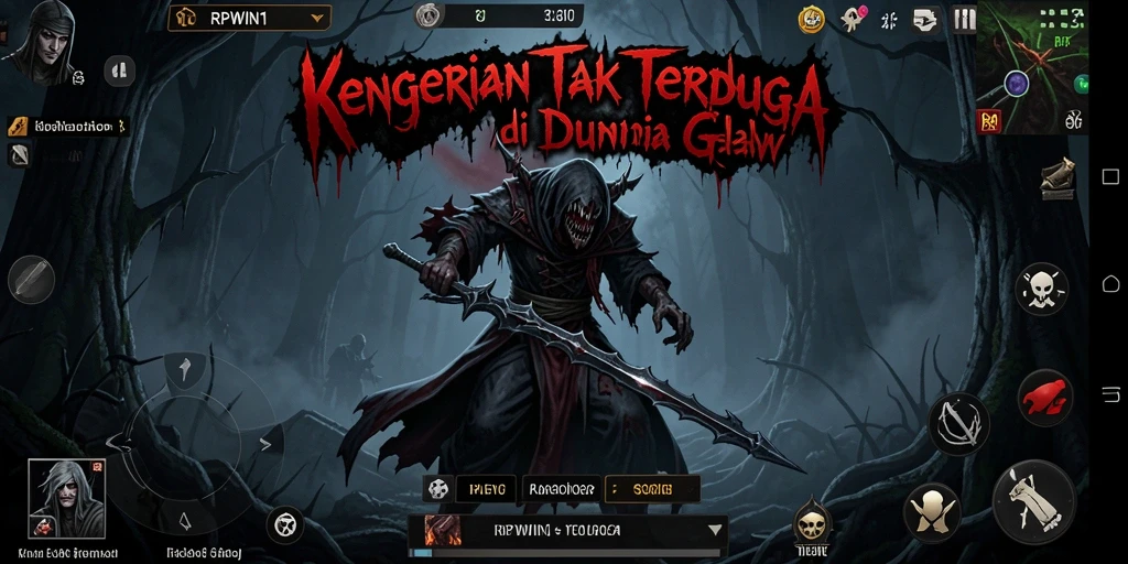 Skrinsut utama RPWIN1 menampilkan momen mencekam saat menjelajahi tempat angker.