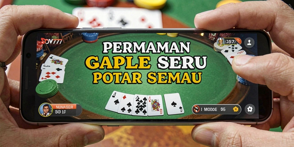 Tampilan gameplay SOV777 yang menarik dalam permainan Gaple.