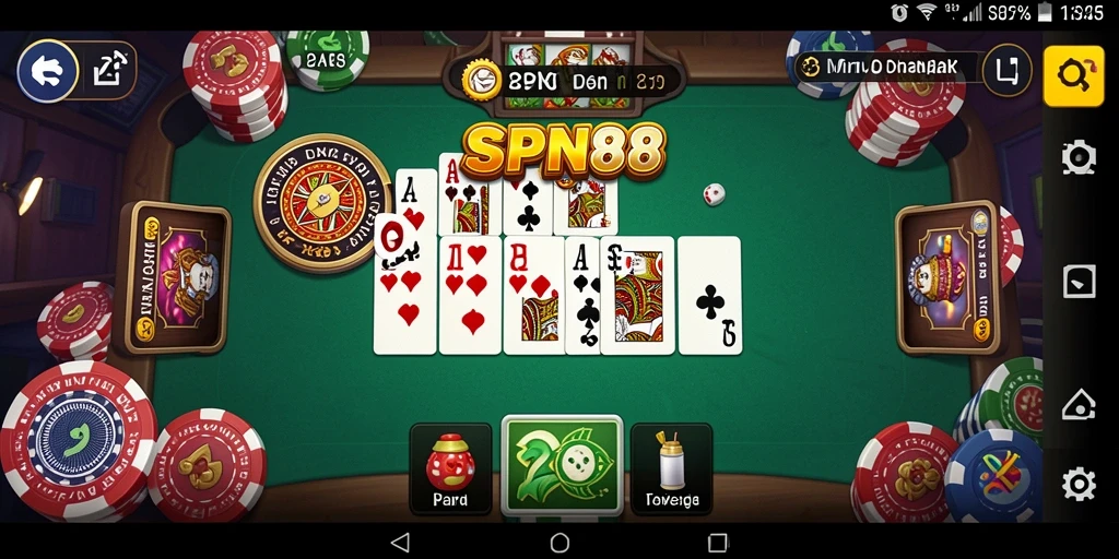 Tampilan grafik permainan domino yang menarik dan responsif.